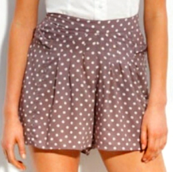 Free People muted purple flowy polka dot shorts